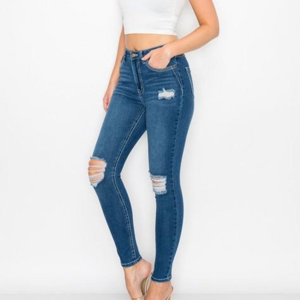 NWT High Waist Mid Washed Skinny Jeans (7 - 15) 🩷LIVE show item